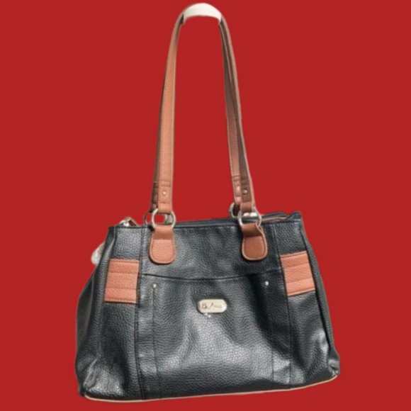 #379 B. Amici Black and Brown Women's Handbag - Picture 1 of 5